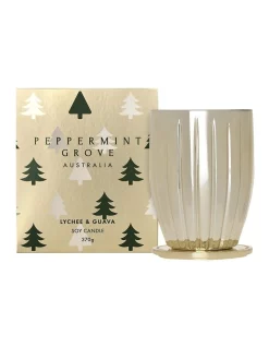 New 🛒 Peppermint Grove Australia Lychee & Guava Large Soy Candle 370g 🤩
