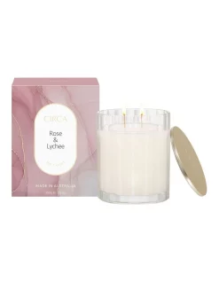 Flash Sale 🔥 CIRCA Rose & Lychee Scented Soy Candle 350g ⌛