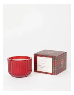 New 😍 Heritage Night Before 🎁 Christmas Large Ribbed Candle Raspberry Brulee 🤩