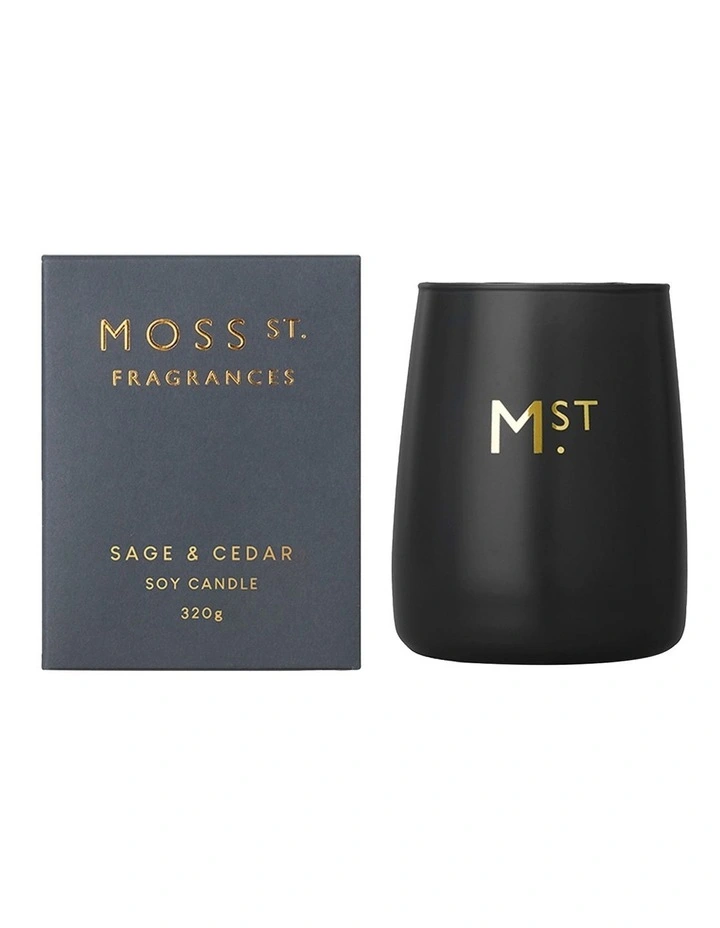 Cheap ✨ Moss St. Fragrances Sage & Cedar Large Soy Candle 320g ⌛ 3 Cheap ✨ Moss St. Fragrances Sage & Cedar Large Soy Candle 320g ⌛