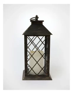 Discount 🤩 Heritage LED Candle Lantern 11x11x22cm In Antique ✨