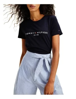 Top 10 π Tommy Hilfiger Regular Hilfiger Crew Neck Tee In Navy π