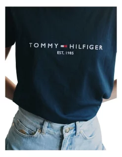 Top 10 🔔 Tommy Hilfiger Regular Hilfiger Crew Neck Tee In Navy 🛒 -candle shop unnamed file 792