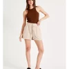 Outlet 🛒 Miss Shop Organic Cotton Blend Terry Short In Beige 👏