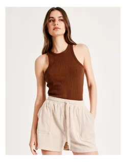 Outlet 🛒 Miss Shop Organic Cotton Blend Terry Short In Beige 👏 -candle shop unnamed file 828