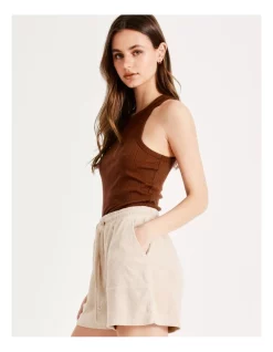 Outlet 🛒 Miss Shop Organic Cotton Blend Terry Short In Beige 👏 -candle shop unnamed file 829