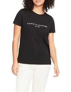 Cheap 🔥 Tommy Hilfiger Heritage Crew Neck Tee In Black ⭐