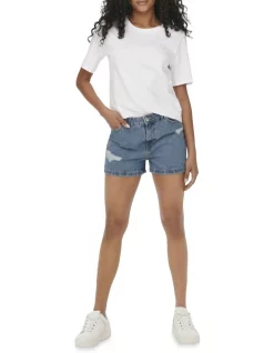 Best reviews of 👏 ONLY Jagger Life Mom Shorts In Medium Blue Denim ⌛