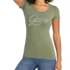 Budget 🔥 Guess Short Sleeve Crew Neck Bryanna Tee In Leaf Green 🎉 -candle shop unnamed file 852