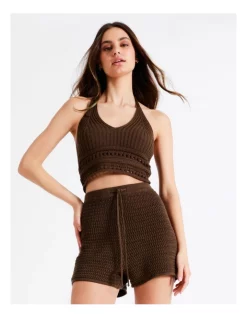 Top 10 ⭐ Miss Shop Organic Cotton Crochet Short In Brown 🛒 -candle shop unnamed file 870