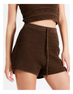 Top 10 ⭐ Miss Shop Organic Cotton Crochet Short In Brown 🛒 -candle shop unnamed file 871