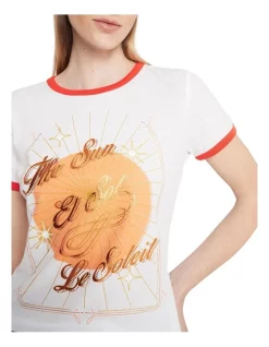 Best Pirce 🧨 Sass & Bide Le Soleil Fitted Tee In White 😍 -candle shop unnamed file 919