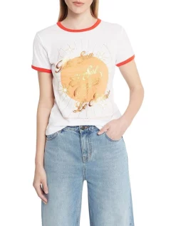 Best Pirce 🧨 Sass & Bide Le Soleil Fitted Tee In White 😍 -candle shop unnamed file 920