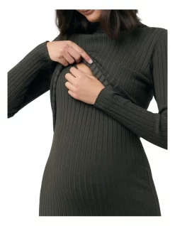 Best deal 🎁 Ripe Nella Rib Nursing Knit 👗 Dress Ivy 👍 -candle shop unnamed file 925