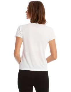 Budget ✨ Guess Logo Baby Tee White 😀 -candle shop unnamed file 928