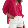 Coupon 💯 French Connection 🌞 Summer Textured 👕 Shirt In Pink 🧨 -candle shop unnamed file 940