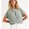 Buy 🥰 Tokito Organic Cotton Twist Front Tee In Iceberg Green 🛒 -candle shop unnamed file 959