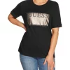 Best Pirce ⭐ Guess Jone Short Sleeve Crew Neck Tee Black 🧨 -candle shop unnamed file 966